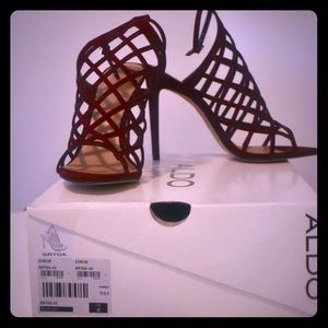 Burgundy Velvet Strappy Stilettos - Aldo